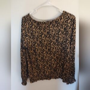 Black and Tan Floral Blouse